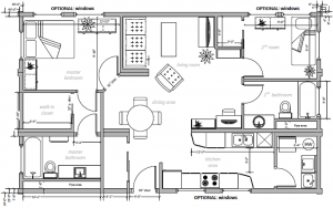 2 bed 2 bath apt floor plan